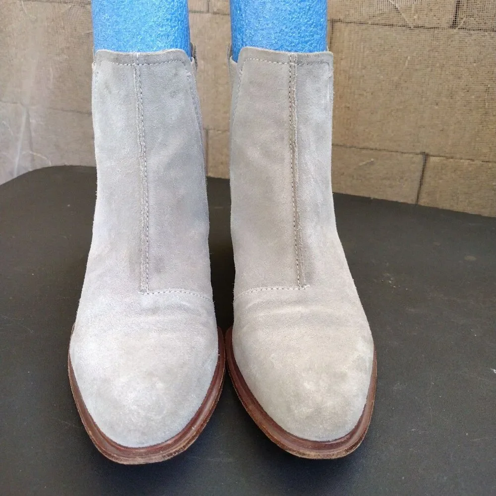 Rag & Bone Walker II Gray Suede Chelsea Ankle Boots Women's Size EU 37 US 7